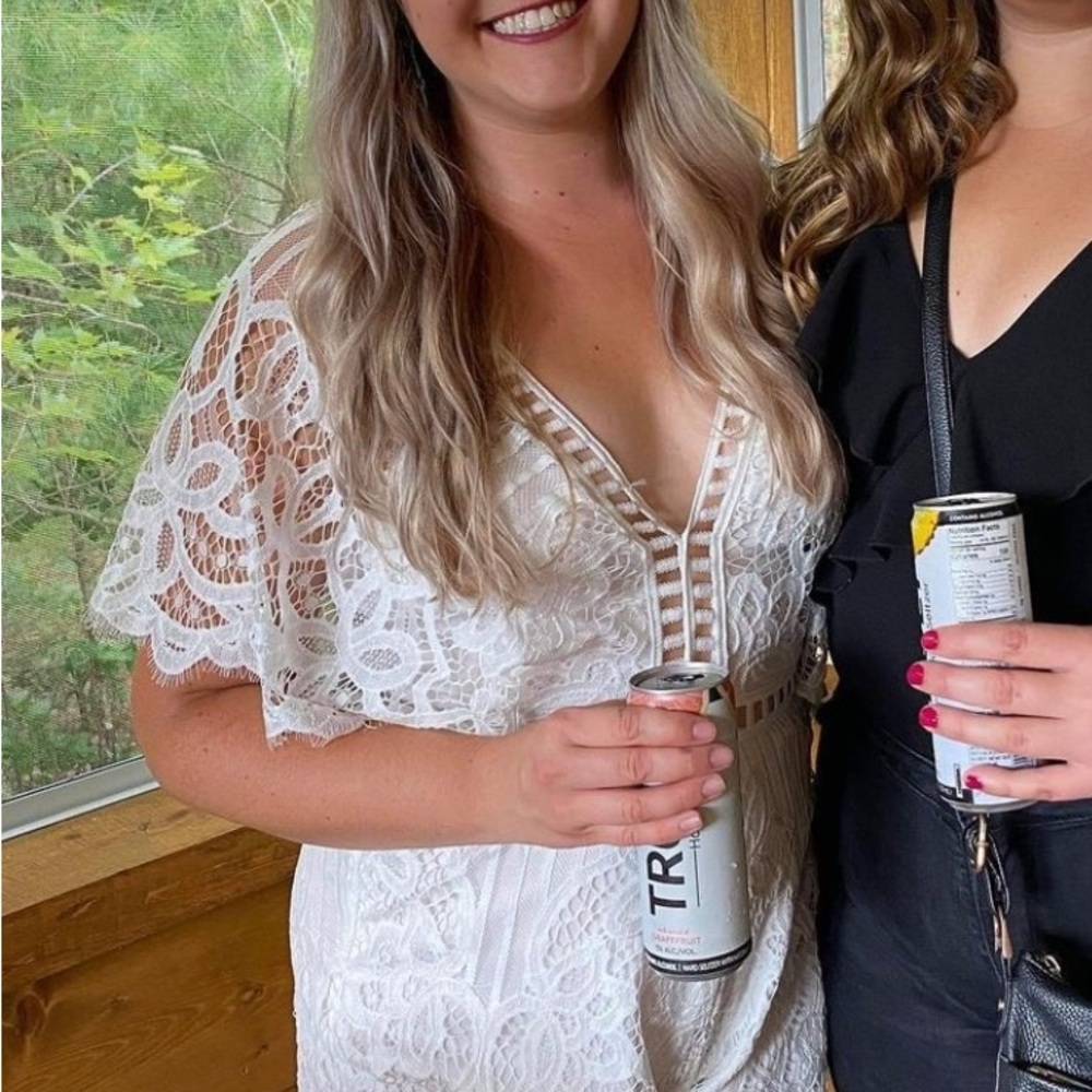 Lacey Romper Bachelorette Bridal outfit